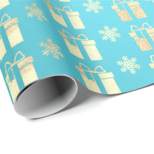 Tiffany Ocean BeachGold Weihnachten Geschenk Lux Geschenkpapier