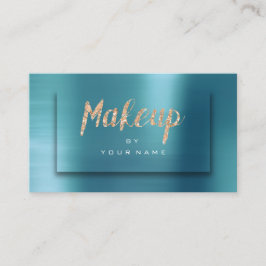 Tiffany Ocean Gold Typograph Makeup Artist 3D Visitenkarte