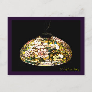 Tiffany Peony Lamp Postkarte