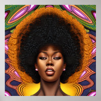 Tiffany Queen Golden Brown Hair Black Melanin Afro