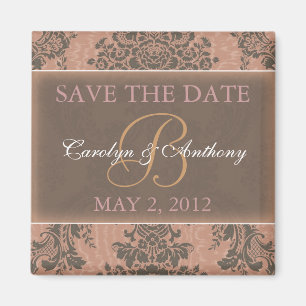 Tiffany rosa eleganter SAVE THE DATE Magnet