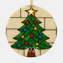 Tiffany-Stil Buntglas-Weihnachtsbaum-Design