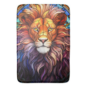 Tiffany-Style gesteinigtes Glas Majestic Lion Badematte