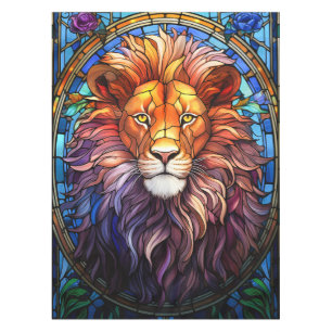 Tiffany-Style gesteinigtes Glas Majestic Lion Tischdecke