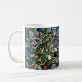 Tiffany-Style Stained Glass Christmas Tree Kaffeetasse