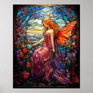 Tiffany Style verkleidetes Glas Magical Fairy Poster
