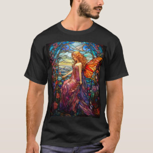 Tiffany Style verkleidetes Glas Magical Fairy T-Shirt