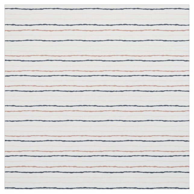 Tiffany Styles Rose Gold & Navy Strip Muster Stoff (Muster)