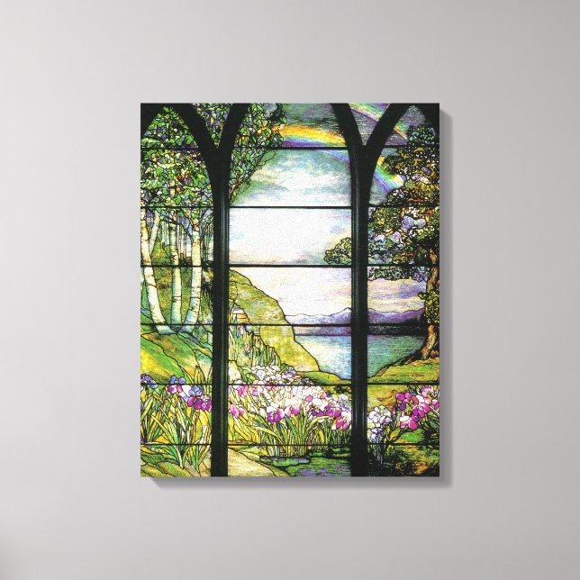 Tiffany Window Wrapped Canvas Leinwanddruck (Vorderseite)