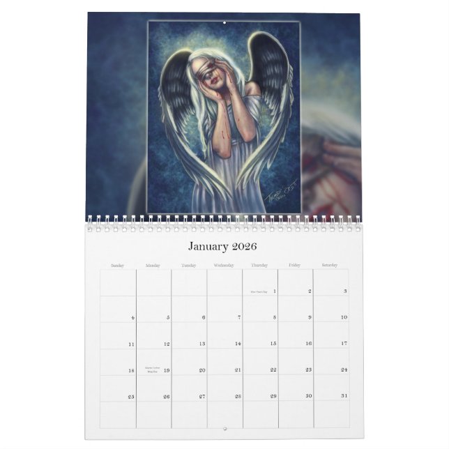 Tiffanys Reich-dunkler Fantasie-Kalender Kalender (Jan 2026)