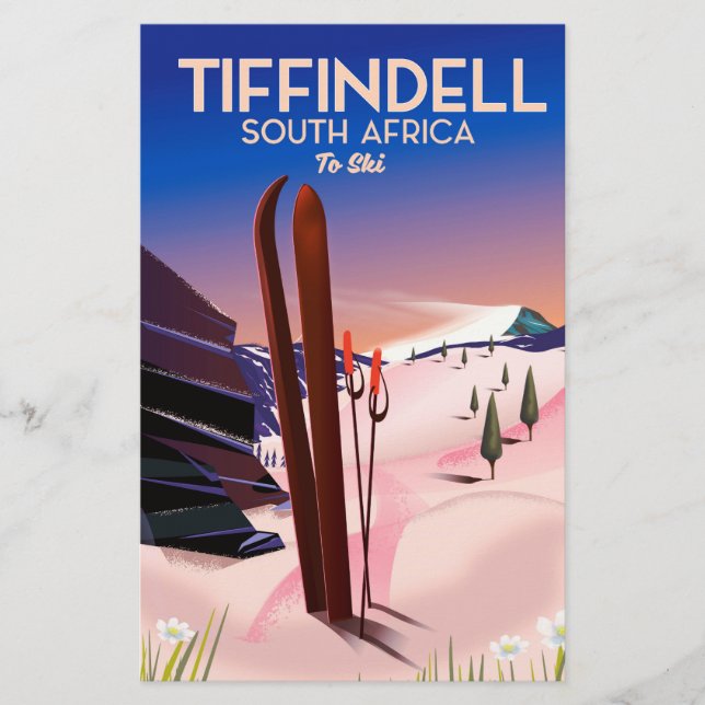 Tiffindell Südafrika Skiposter (Vorderseite)