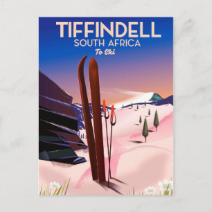 Tiffindell Südafrika Skiposter Postkarte