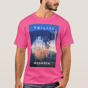 Tiflis Georgia - Retro Travel Minimalistisch Poste T-Shirt
