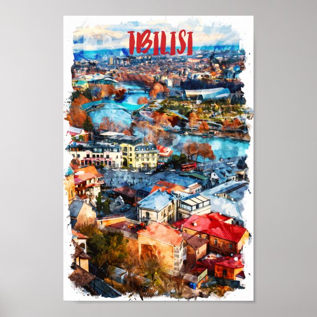 Tiflis Georgia Stadtansicht Poster (Vorne)
