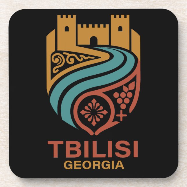 Tiflis Georgien Getränkeuntersetzer (Vorderseite)