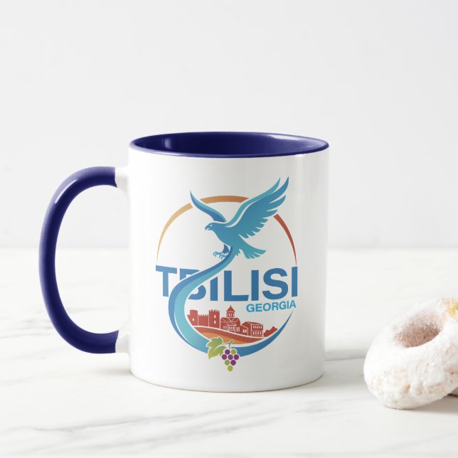 Tiflis Georgien Osteuropa Tasse (Mit Donut)