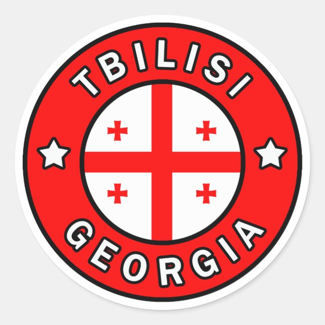 Tiflis Georgien Runder Aufkleber (Vorderseite)