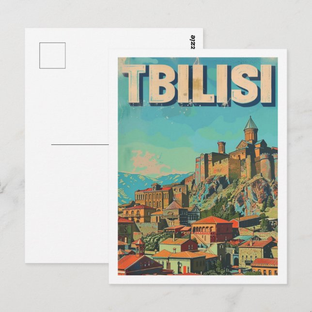 Tiflis Georgien Vintag Berühmter Reiseort Postkarte (Vorne/Hinten)