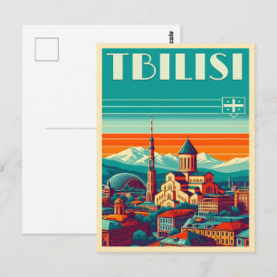 Tiflis Hauptstadt Georgia, Retro-Souvenirgeschenke Postkarte