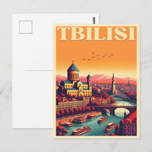 Tiflis Hauptstadt Georgia, Retro-Souvenirgeschenke Postkarte