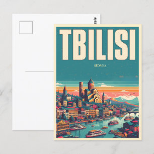 Tiflis Hauptstadt Georgia, Retro-Souvenirgeschenke Postkarte