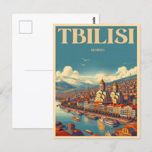 Tiflis Hauptstadt Georgia, Retro-Souvenirgeschenke Postkarte
