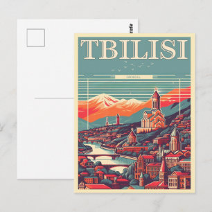 Tiflis Hauptstadt Georgia, Retro-Souvenirgeschenke Postkarte