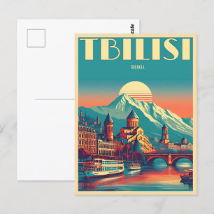 Tiflis Hauptstadt Georgia, Retro-Souvenirgeschenke Postkarte