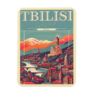 Tiflis Hauptstadt von Georgien, Retro-Souvenir-Ges Magnet