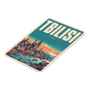Tiflis Hauptstadt von Georgien, Retro-Souvenir-Ges Magnet