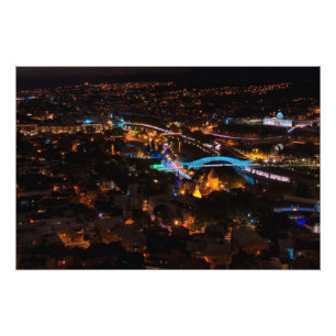 Tiflis in der Nacht Fotodruck