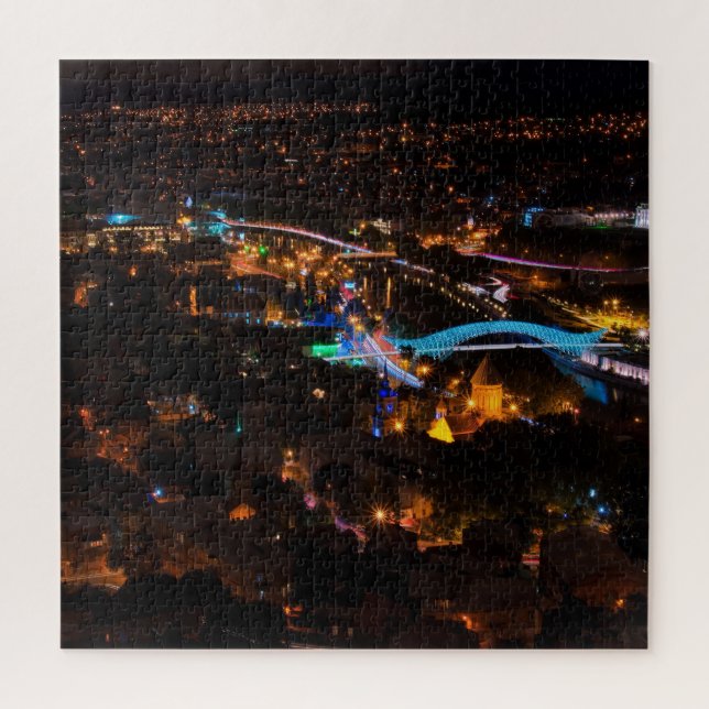 Tiflis in der Nacht Puzzle (Vertikal)
