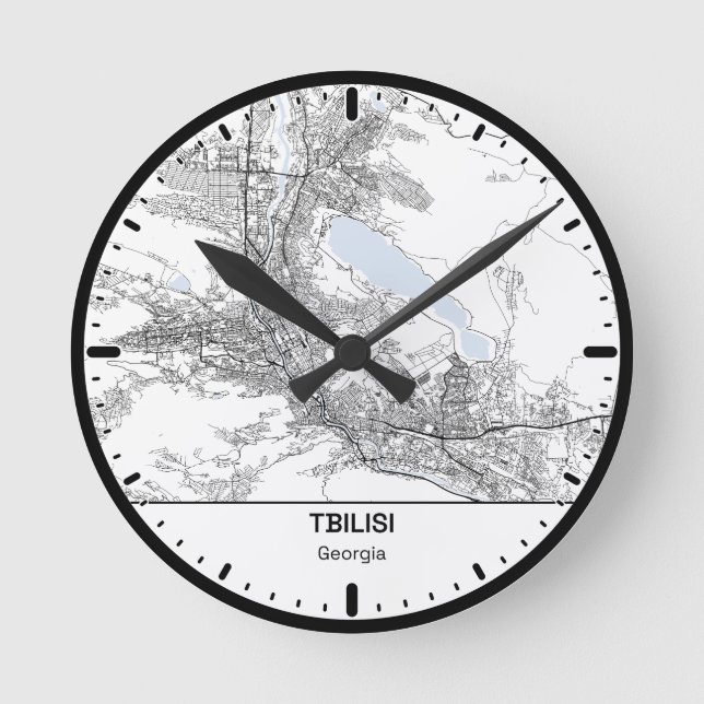 Tiflis Uhren Stadt Linien Kunst (Vorderseite)