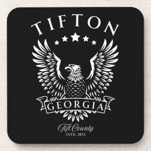 Tifton Tift Landkreis Georgia Vintag Eagle Getränkeuntersetzer