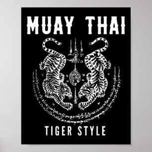 Tigar Style Muay Thai Vintage Kickbox-Training Poster