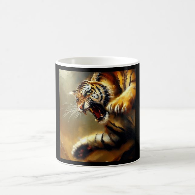 Tiger (12) Wildkatze Kaffeetasse (Mittel)