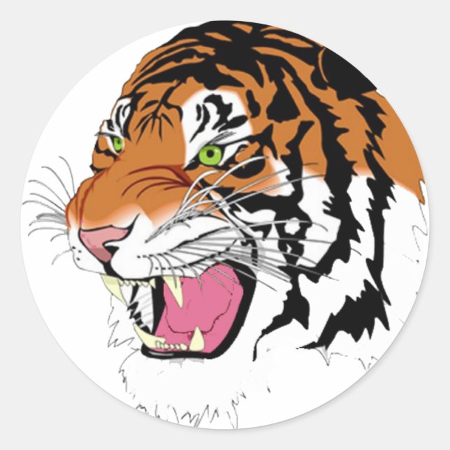 Tiger 2010 runder aufkleber (Vorderseite)