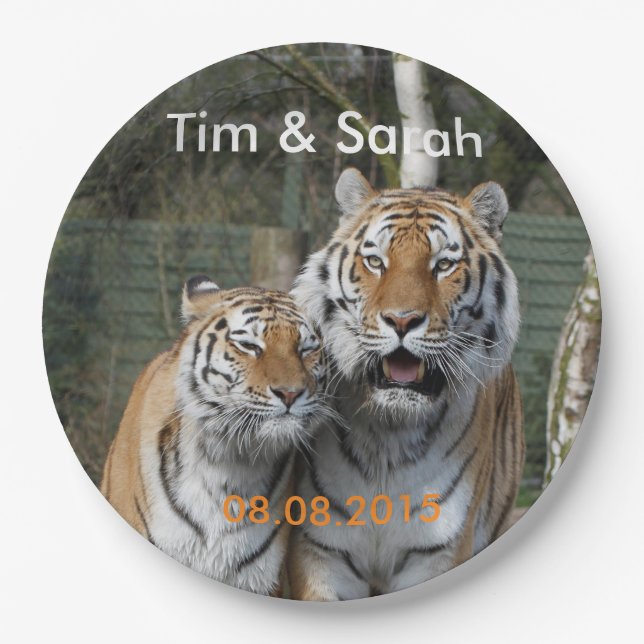 Tiger_2015_0401 + Hochzeitstag Pappteller (Vorderseite)