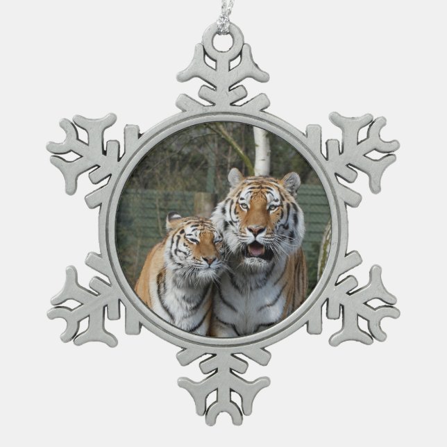 Tiger_2015_0401 Schneeflocken Zinn-Ornament (Vorderseite)