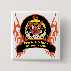 Tiger-65. Geburtstags-Geschenke Button