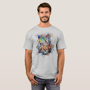 Tiger Abstrakt Art Painting T - Shirt