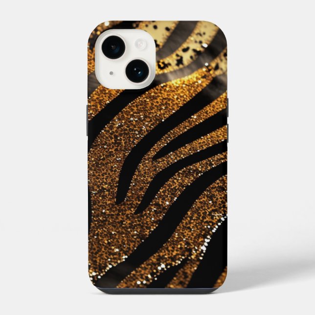 Tiger-Achat-Glitter-iPhone-Mate-Hartschale iPhone Hülle (Rückseite)