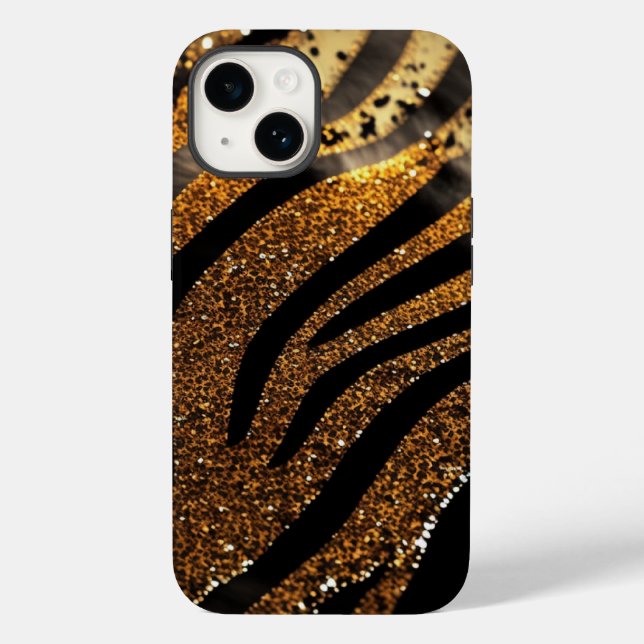Tiger Agate Glitzer iPhone Mate Tough Case (Rückseite)