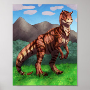 Tiger Allosaurus Poster