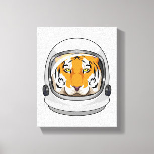 Tiger als Astronaut mit Helm Leinwanddruck
