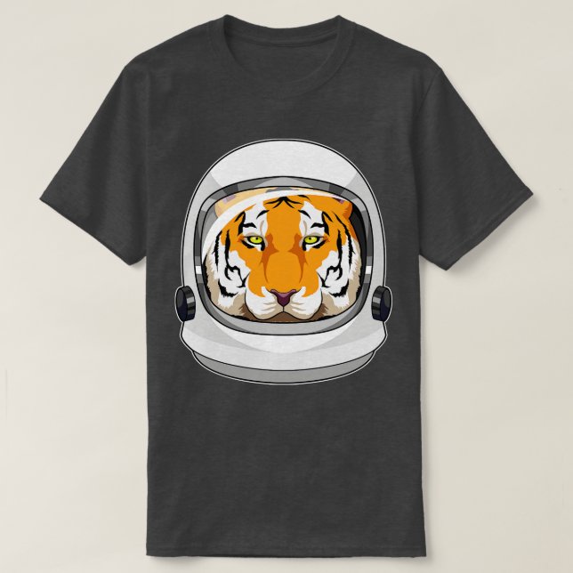 Tiger als Astronaut mit Helm T-Shirt (Design vorne)