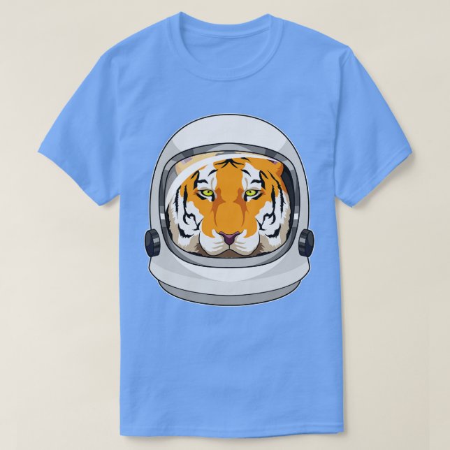 Tiger als Astronaut mit Helm T-Shirt (Design vorne)