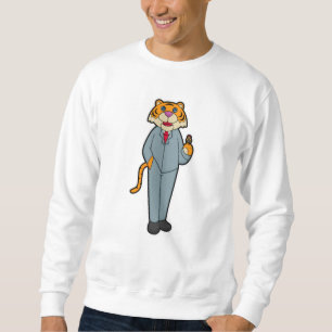 Tiger als Groom mit Hochzeitsring Sweatshirt
