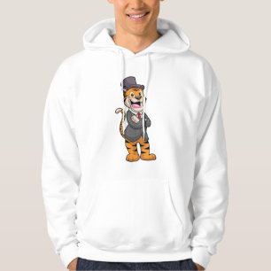 Tiger als Groom mit Jacket & Hut Hoodie