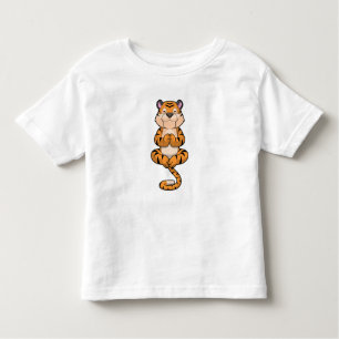 Tiger an der Yoga-Fitness Kleinkind T-shirt